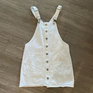 Nasty Gal white overall dress
